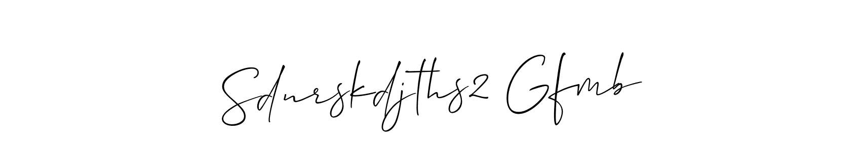 How to Draw Sdnrskdjths2 Gfmb signature style? Allison_Script is a latest design signature styles for name Sdnrskdjths2 Gfmb. Sdnrskdjths2 Gfmb signature style 2 images and pictures png
