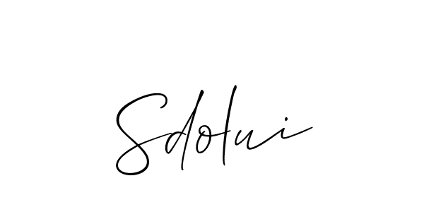 How to make Sdolui signature? Allison_Script is a professional autograph style. Create handwritten signature for Sdolui name. Sdolui signature style 2 images and pictures png