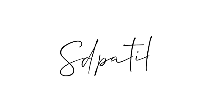 Sdpatil stylish signature style. Best Handwritten Sign (Allison_Script) for my name. Handwritten Signature Collection Ideas for my name Sdpatil. Sdpatil signature style 2 images and pictures png