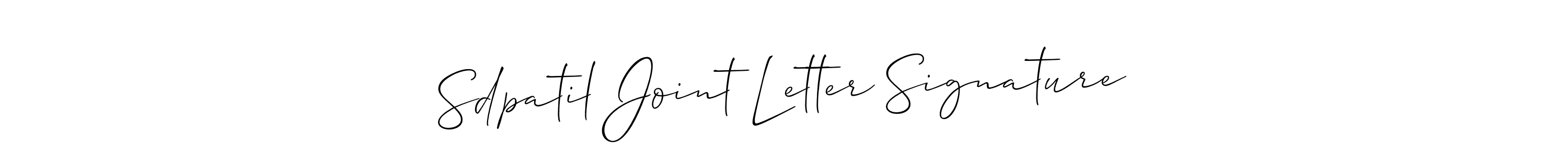 How to make Sdpatil Joint Letter Signature name signature. Use Allison_Script style for creating short signs online. This is the latest handwritten sign. Sdpatil Joint Letter Signature signature style 2 images and pictures png