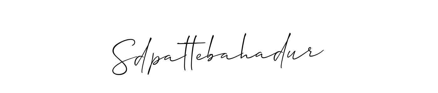 Create a beautiful signature design for name Sdpattebahadur. With this signature (Allison_Script) fonts, you can make a handwritten signature for free. Sdpattebahadur signature style 2 images and pictures png