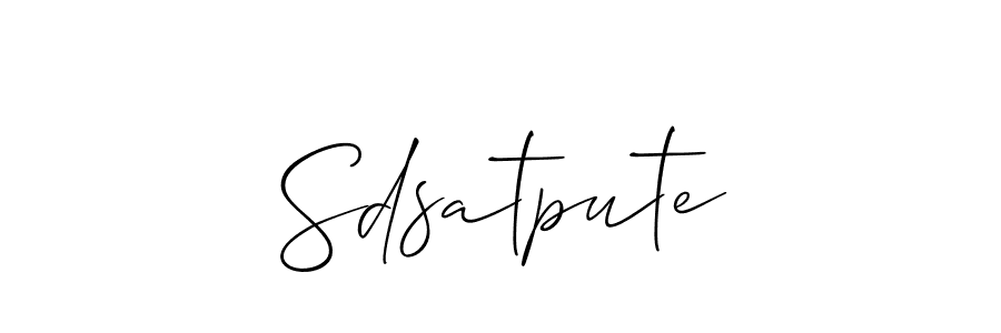 Also we have Sdsatpute name is the best signature style. Create professional handwritten signature collection using Allison_Script autograph style. Sdsatpute signature style 2 images and pictures png