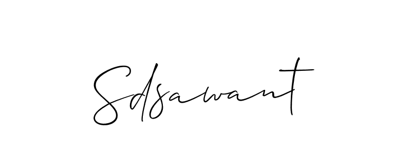 Make a beautiful signature design for name Sdsawant. With this signature (Allison_Script) style, you can create a handwritten signature for free. Sdsawant signature style 2 images and pictures png