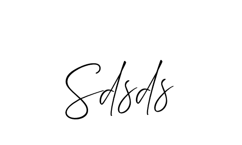 Design your own signature with our free online signature maker. With this signature software, you can create a handwritten (Allison_Script) signature for name Sdsds. Sdsds signature style 2 images and pictures png