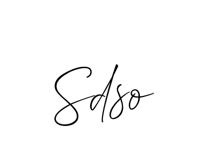 Use a signature maker to create a handwritten signature online. With this signature software, you can design (Allison_Script) your own signature for name Sdso. Sdso signature style 2 images and pictures png