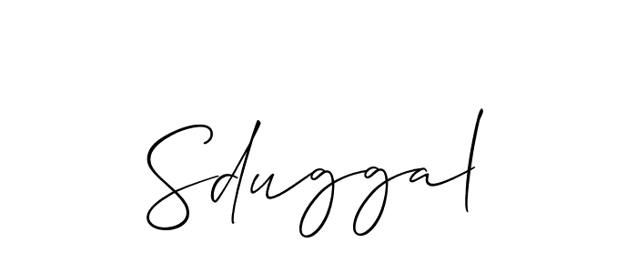 Make a beautiful signature design for name Sduggal. With this signature (Allison_Script) style, you can create a handwritten signature for free. Sduggal signature style 2 images and pictures png