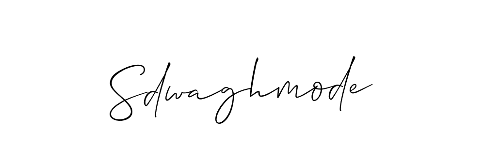 Make a beautiful signature design for name Sdwaghmode. With this signature (Allison_Script) style, you can create a handwritten signature for free. Sdwaghmode signature style 2 images and pictures png