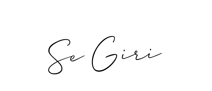 Best and Professional Signature Style for Se Giri. Allison_Script Best Signature Style Collection. Se Giri signature style 2 images and pictures png