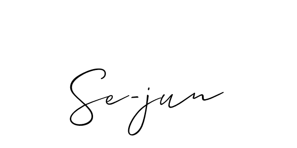 Design your own signature with our free online signature maker. With this signature software, you can create a handwritten (Allison_Script) signature for name Se-jun. Se-jun signature style 2 images and pictures png