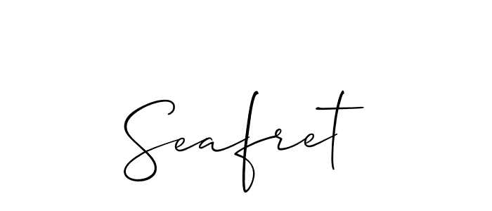 How to make Seafret signature? Allison_Script is a professional autograph style. Create handwritten signature for Seafret name. Seafret signature style 2 images and pictures png