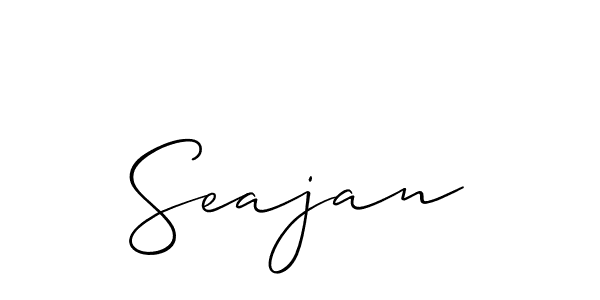 Make a short Seajan signature style. Manage your documents anywhere anytime using Allison_Script. Create and add eSignatures, submit forms, share and send files easily. Seajan signature style 2 images and pictures png