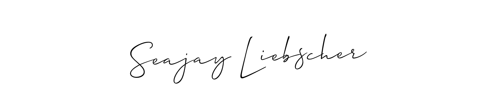 Create a beautiful signature design for name Seajay Liebscher. With this signature (Allison_Script) fonts, you can make a handwritten signature for free. Seajay Liebscher signature style 2 images and pictures png