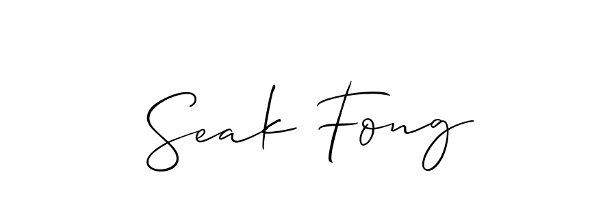 if you are searching for the best signature style for your name Seak Fong. so please give up your signature search. here we have designed multiple signature styles  using Allison_Script. Seak Fong signature style 2 images and pictures png