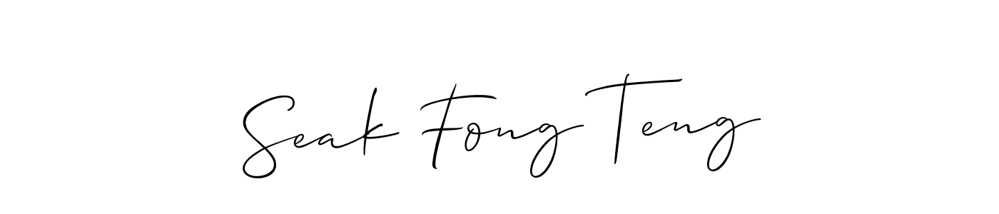 Create a beautiful signature design for name Seak Fong Teng. With this signature (Allison_Script) fonts, you can make a handwritten signature for free. Seak Fong Teng signature style 2 images and pictures png