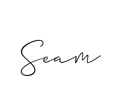 Design your own signature with our free online signature maker. With this signature software, you can create a handwritten (Allison_Script) signature for name Seam. Seam signature style 2 images and pictures png