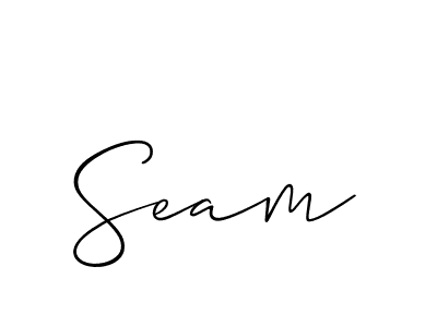 Create a beautiful signature design for name Seam. With this signature (Allison_Script) fonts, you can make a handwritten signature for free. Seam signature style 2 images and pictures png