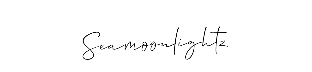 You should practise on your own different ways (Allison_Script) to write your name (Seamoonlightz) in signature. don't let someone else do it for you. Seamoonlightz signature style 2 images and pictures png