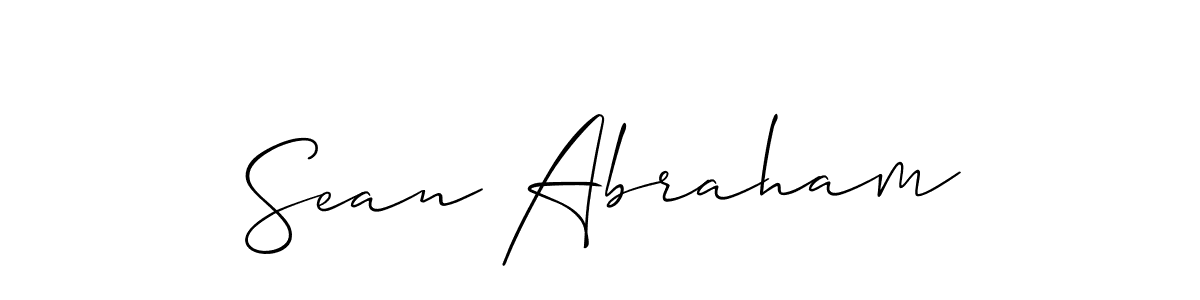 Create a beautiful signature design for name Sean Abraham. With this signature (Allison_Script) fonts, you can make a handwritten signature for free. Sean Abraham signature style 2 images and pictures png