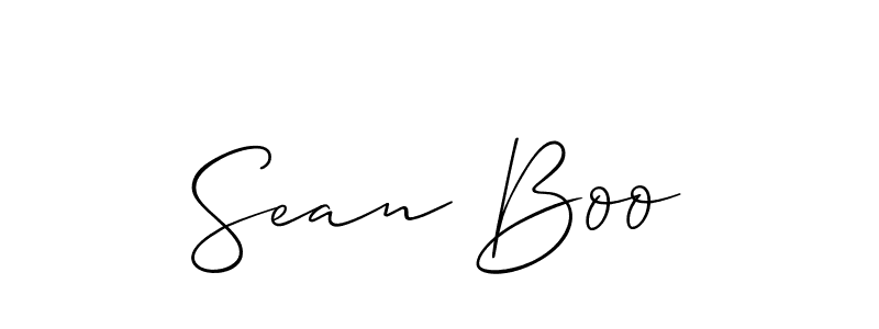 Make a beautiful signature design for name Sean Boo. With this signature (Allison_Script) style, you can create a handwritten signature for free. Sean Boo signature style 2 images and pictures png