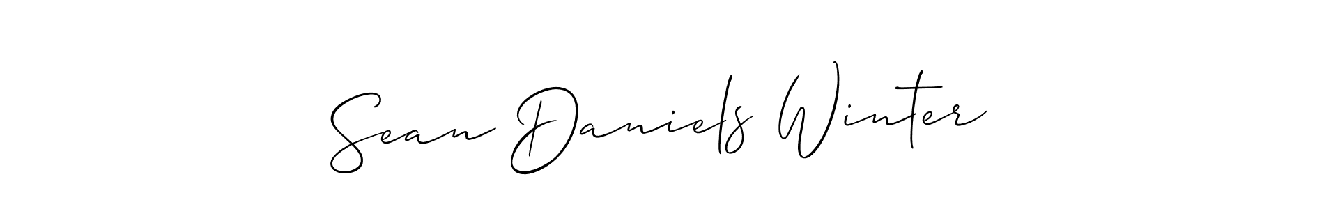 Make a beautiful signature design for name Sean Daniels Winter. With this signature (Allison_Script) style, you can create a handwritten signature for free. Sean Daniels Winter signature style 2 images and pictures png