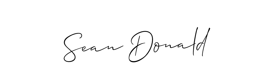 You should practise on your own different ways (Allison_Script) to write your name (Sean Donald) in signature. don't let someone else do it for you. Sean Donald signature style 2 images and pictures png