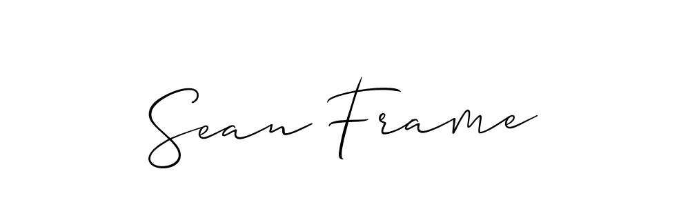 Create a beautiful signature design for name Sean Frame. With this signature (Allison_Script) fonts, you can make a handwritten signature for free. Sean Frame signature style 2 images and pictures png