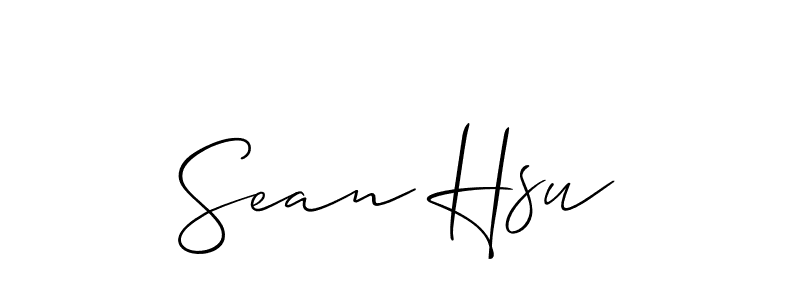 You should practise on your own different ways (Allison_Script) to write your name (Sean Hsu) in signature. don't let someone else do it for you. Sean Hsu signature style 2 images and pictures png