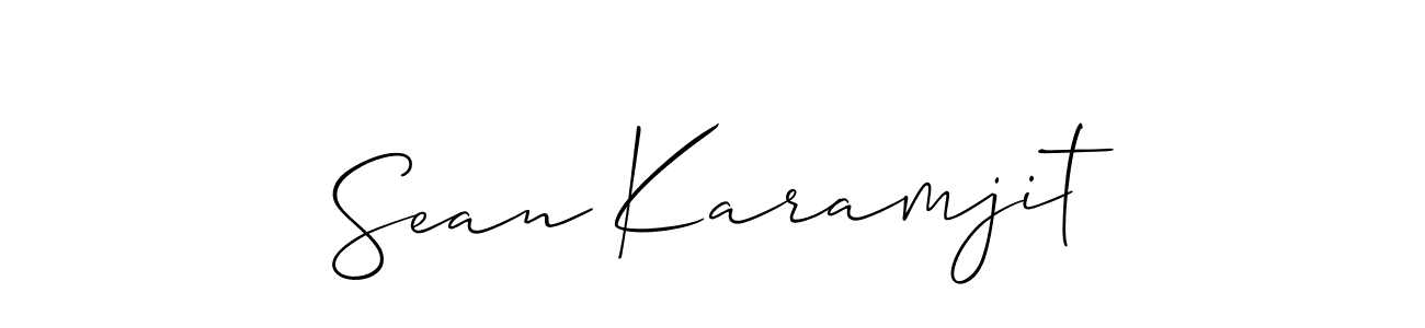 Make a short Sean Karamjit signature style. Manage your documents anywhere anytime using Allison_Script. Create and add eSignatures, submit forms, share and send files easily. Sean Karamjit signature style 2 images and pictures png