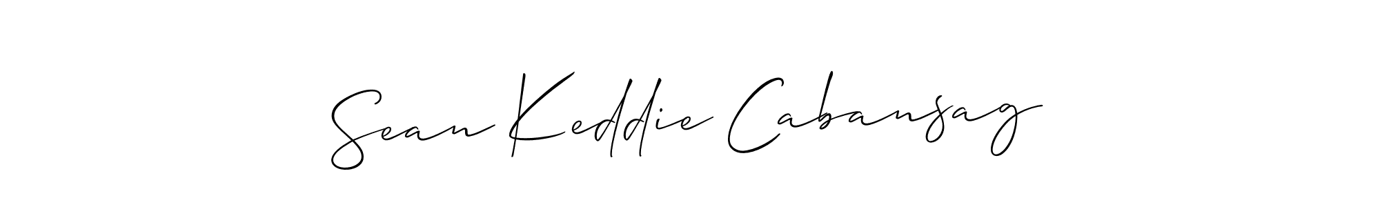 if you are searching for the best signature style for your name Sean Keddie Cabansag. so please give up your signature search. here we have designed multiple signature styles  using Allison_Script. Sean Keddie Cabansag signature style 2 images and pictures png