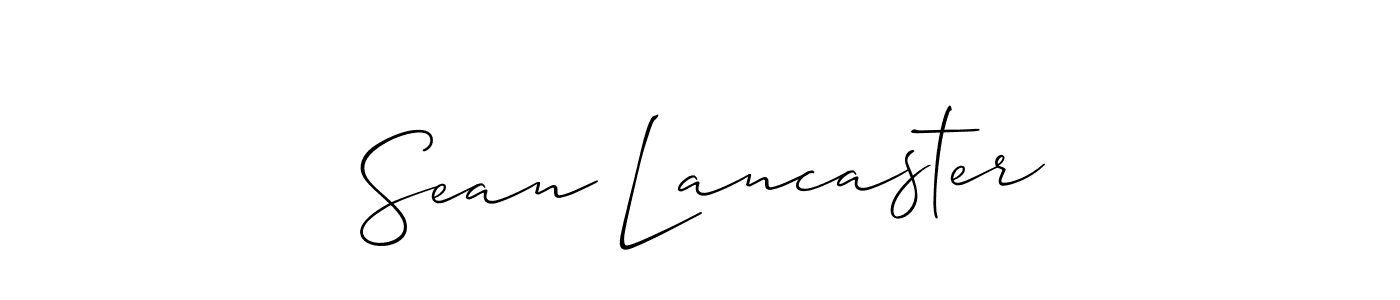 Make a beautiful signature design for name Sean Lancaster. With this signature (Allison_Script) style, you can create a handwritten signature for free. Sean Lancaster signature style 2 images and pictures png