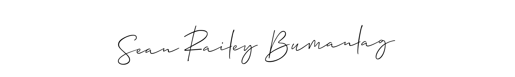 Make a short Sean Railey Bumanlag signature style. Manage your documents anywhere anytime using Allison_Script. Create and add eSignatures, submit forms, share and send files easily. Sean Railey Bumanlag signature style 2 images and pictures png