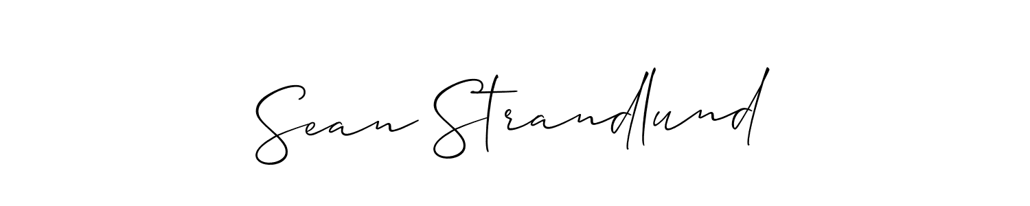 The best way (Allison_Script) to make a short signature is to pick only two or three words in your name. The name Sean Strandlund include a total of six letters. For converting this name. Sean Strandlund signature style 2 images and pictures png