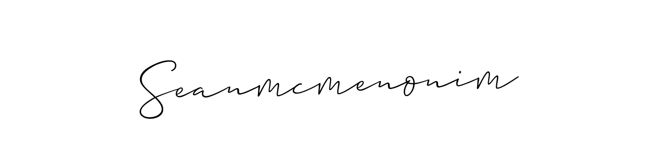 How to make Seanmcmenonim signature? Allison_Script is a professional autograph style. Create handwritten signature for Seanmcmenonim name. Seanmcmenonim signature style 2 images and pictures png
