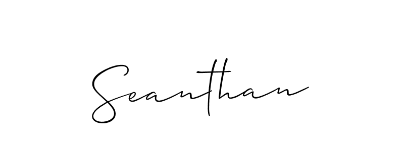 Make a beautiful signature design for name Seanthan. With this signature (Allison_Script) style, you can create a handwritten signature for free. Seanthan signature style 2 images and pictures png