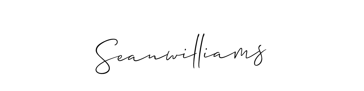 Make a beautiful signature design for name Seanwilliams. With this signature (Allison_Script) style, you can create a handwritten signature for free. Seanwilliams signature style 2 images and pictures png