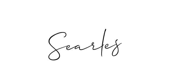 You should practise on your own different ways (Allison_Script) to write your name (Searles) in signature. don't let someone else do it for you. Searles signature style 2 images and pictures png