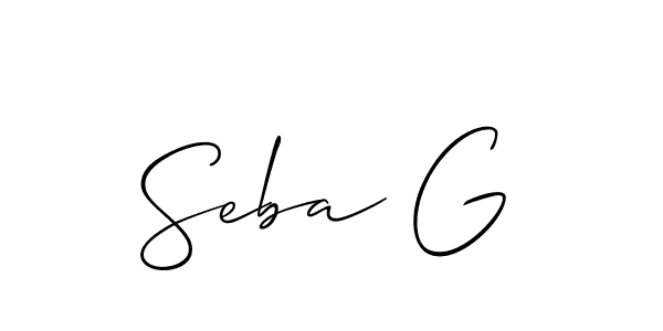 Also we have Seba G name is the best signature style. Create professional handwritten signature collection using Allison_Script autograph style. Seba G signature style 2 images and pictures png