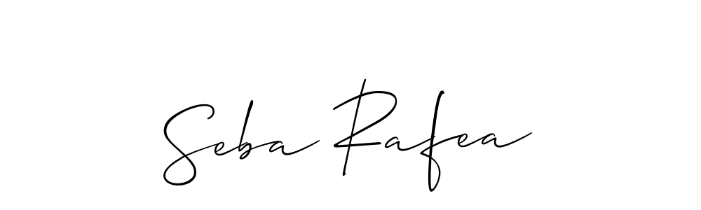 Also You can easily find your signature by using the search form. We will create Seba Rafea name handwritten signature images for you free of cost using Allison_Script sign style. Seba Rafea signature style 2 images and pictures png