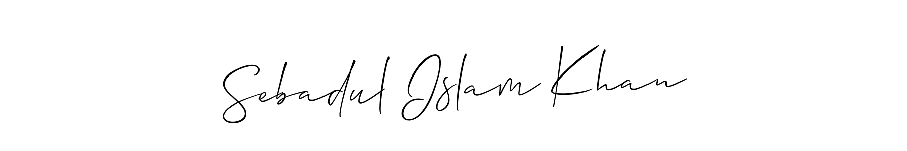 Use a signature maker to create a handwritten signature online. With this signature software, you can design (Allison_Script) your own signature for name Sebadul Islam Khan. Sebadul Islam Khan signature style 2 images and pictures png