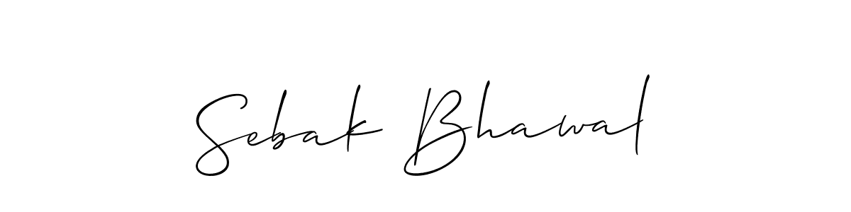 You should practise on your own different ways (Allison_Script) to write your name (Sebak Bhawal) in signature. don't let someone else do it for you. Sebak Bhawal signature style 2 images and pictures png