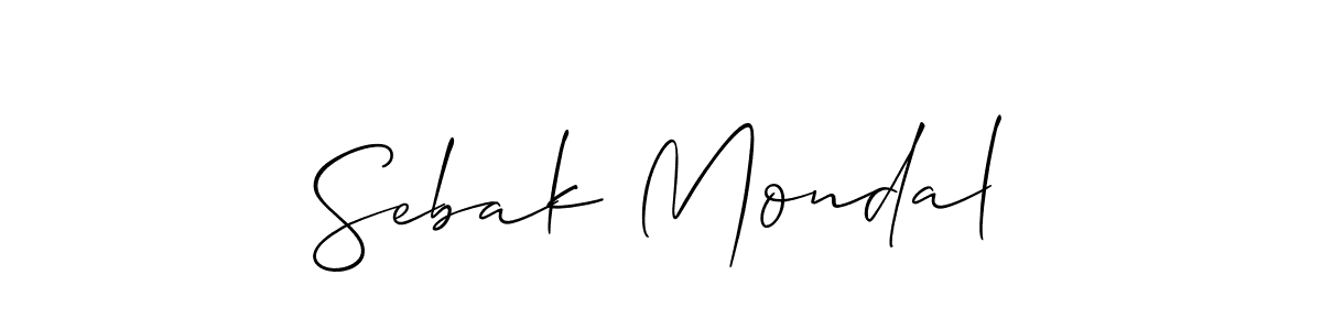 How to make Sebak Mondal name signature. Use Allison_Script style for creating short signs online. This is the latest handwritten sign. Sebak Mondal signature style 2 images and pictures png