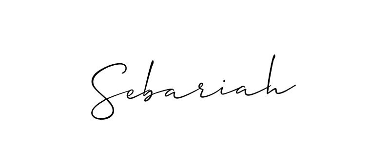 Design your own signature with our free online signature maker. With this signature software, you can create a handwritten (Allison_Script) signature for name Sebariah. Sebariah signature style 2 images and pictures png