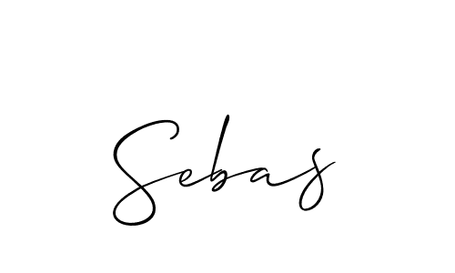 Create a beautiful signature design for name Sebas. With this signature (Allison_Script) fonts, you can make a handwritten signature for free. Sebas signature style 2 images and pictures png