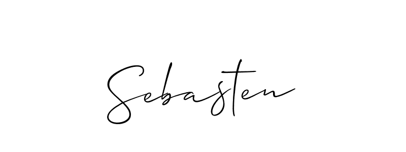 Design your own signature with our free online signature maker. With this signature software, you can create a handwritten (Allison_Script) signature for name Sebasten. Sebasten signature style 2 images and pictures png