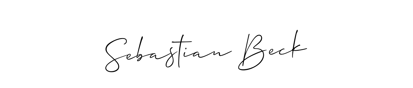 It looks lik you need a new signature style for name Sebastian Beck. Design unique handwritten (Allison_Script) signature with our free signature maker in just a few clicks. Sebastian Beck signature style 2 images and pictures png