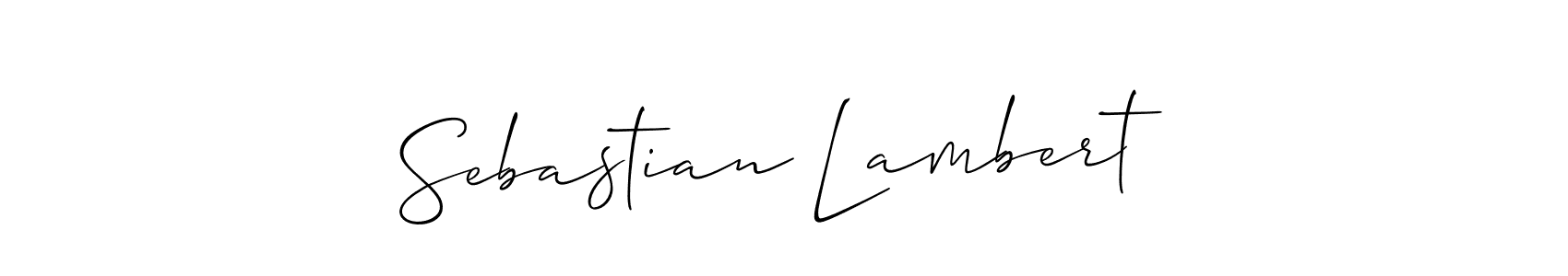 How to make Sebastian Lambert name signature. Use Allison_Script style for creating short signs online. This is the latest handwritten sign. Sebastian Lambert signature style 2 images and pictures png