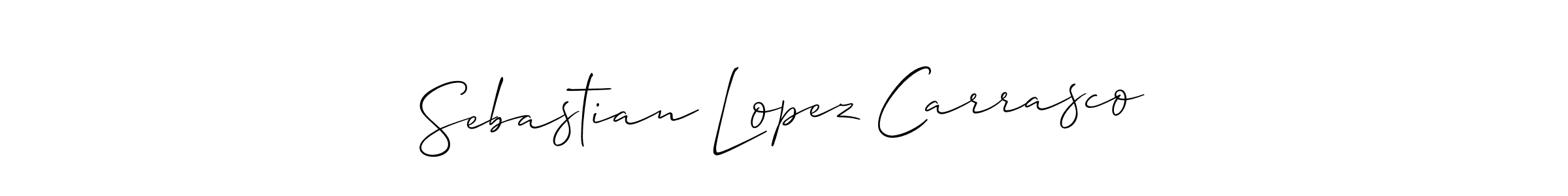 How to make Sebastian Lopez Carrasco name signature. Use Allison_Script style for creating short signs online. This is the latest handwritten sign. Sebastian Lopez Carrasco signature style 2 images and pictures png