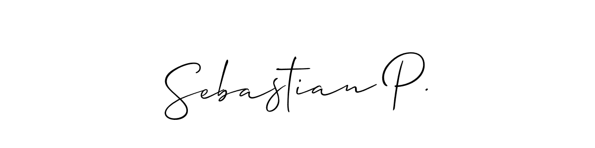 Make a short Sebastian P. signature style. Manage your documents anywhere anytime using Allison_Script. Create and add eSignatures, submit forms, share and send files easily. Sebastian P. signature style 2 images and pictures png