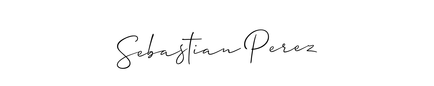 The best way (Allison_Script) to make a short signature is to pick only two or three words in your name. The name Sebastian Perez include a total of six letters. For converting this name. Sebastian Perez signature style 2 images and pictures png