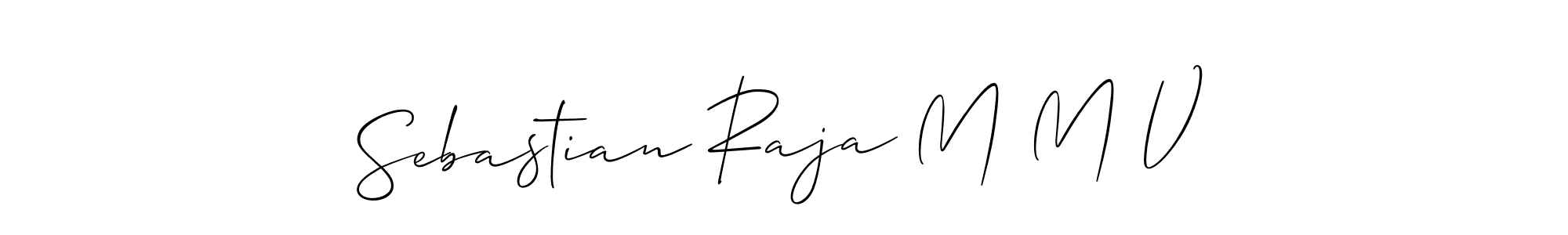 if you are searching for the best signature style for your name Sebastian Raja M M V. so please give up your signature search. here we have designed multiple signature styles  using Allison_Script. Sebastian Raja M M V signature style 2 images and pictures png